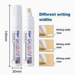 Jumbo White Paint Markers Pens, 2 Pack Oil Based Chisel Tip Permanent Paint