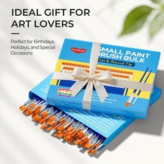 168PCS Paint Brush Set Flat Round Artist Brushes for Acrylic Watercolor Crafts