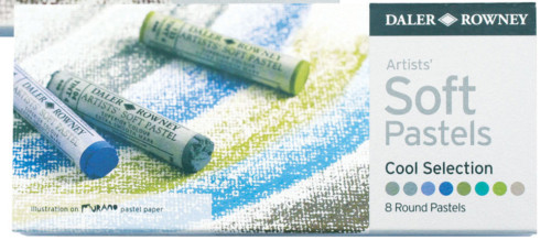 Daler Rowney Soft Chalk Pastel Set – 8 Cool Shades