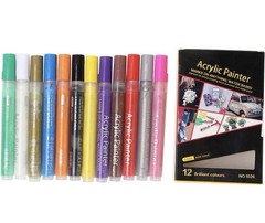 Flysea® Acrylic Painter MARKS ON ANYTHING, WATER BASED Pigment Ink Water Proof
