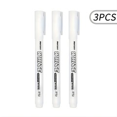 3 pcs White Waterproof Permanent Paint Marker Pens for Metal Wood Fabric