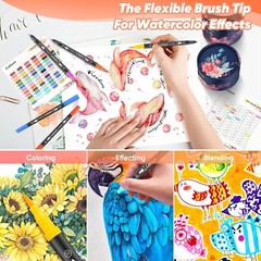 72 Vibrant Dual-Tip Art Markers for Adults – Perfect for Coloring & Lettering