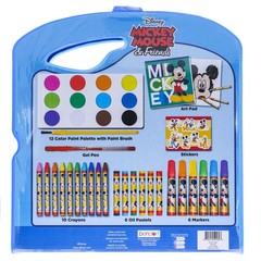 Disney Mickey Mouse Kids 40pc Art Supplies Coloring Marker Crayon Paint Pad Set