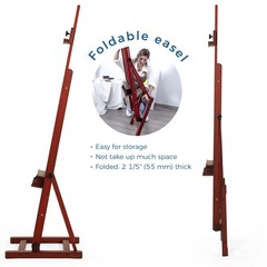 Viswin Medium H-Frame Easel 67-95 H Hold Canvas Up To 49 Adjustable Beech Wood