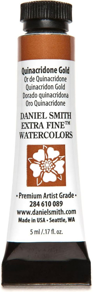 Daniel Smith 284610089 Extra Fine Watercolors Tube, 5Ml, Quinacridone Gold, 0.17