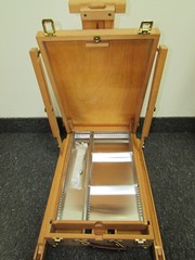 Deluxe Artist French Box Easel Beechwood with METAL DIVIDER & Wooden Palette