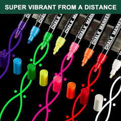 SILENART Liquid Chalk Markers – 8 Vibrant Colors – Chalkboard Markers for Blackb