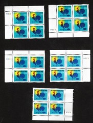 1998 Choice of Plate Blocks 3257 3258! MHN US Stamps! Weather Vane Black/Blue Da