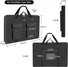 TreochtFUN Art Portfolio Bag 36 x 48, Waterproof Artist Carrying Bag Soft…
