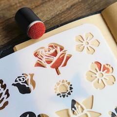 40 PCS Finger Sponge Daubers Drawing Art Ink Craft Stamping Storage Box