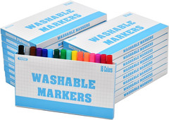 Washable Markers Bulk, Classroom Pack, 16 Colors 18 Boxes 288 Count | Broad