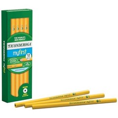 Ticonderoga Beginner Wood-Cased Pencils, #2 HB Soft, Yellow, 12 Count (X13080)