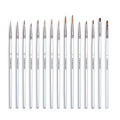 15 PCS Fine Detail Paint Brush Set Miniature Models Craft Body Acrylic Paint
