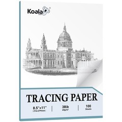 Koala Premium Tracing Paper 8.5×11 inch Transparent Tracing Paper 38lb/60gsm …