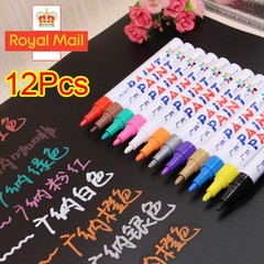 Paint Marker Pen Waterproof Oil Based Permanent Tyre Metal Wood Glass UK Stock