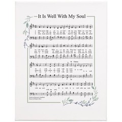 Sincere Surroundings 470544 Wrapped Canvas – Well with My Soul Hymn – 12 x 9 in.
