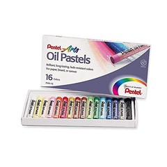 Arts Oil Pastel Set, 5/16 x 2-7/16 Inch, Assorted Colors, 16 Count (Pack of 1)