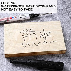 4 Pcs Multi-Purpose Deep Hole Marker Pens, Long Nose Marker Waterproof Colorf…