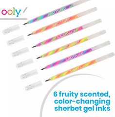 Scented Tutti Fruitti Color Changing Gel Pens Set of 6-1.00Mm NIB, Color Changin