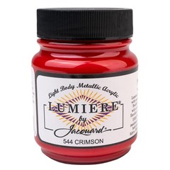 Jacquard Lumiere 2.25oz Fabric Paint Crimson – Metallic Paint for Fabric,