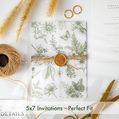50 Pack PreFolded Vellum Jackets 5×7 Inch Translucent Invitation Sleeves