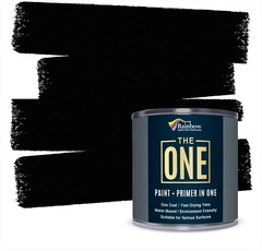 One Coat Black Satin Paint & Primer (33.8 Fl Oz) – Fast, Versatile, Non-Toxic