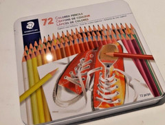 Staedtler Pencil Crayon Tin. 72 Pencil Set. Like New