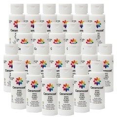 Ceramcoat Acrylic Paint in Assorted Colors (2 oz), 2505, White- (Pack of 24)