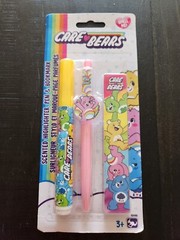 Care Bears Scented Pen Novelty Set Highlighter & Bookmark NEW