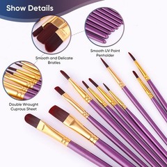 Paint Brushes Set 2pack 20 Pcs Paint Brushes For Acrylic Painting Oil Watercolor