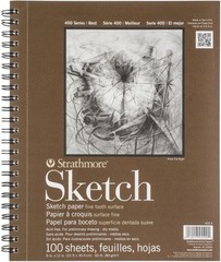 12×9 Sketch Book 100 Sheets Medium Weight Acid Free White Paper USA Made