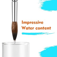 Synthetic Sable Blend Nature Hair Watercolor Brushes-12pcs 12pcs, Dark Blue