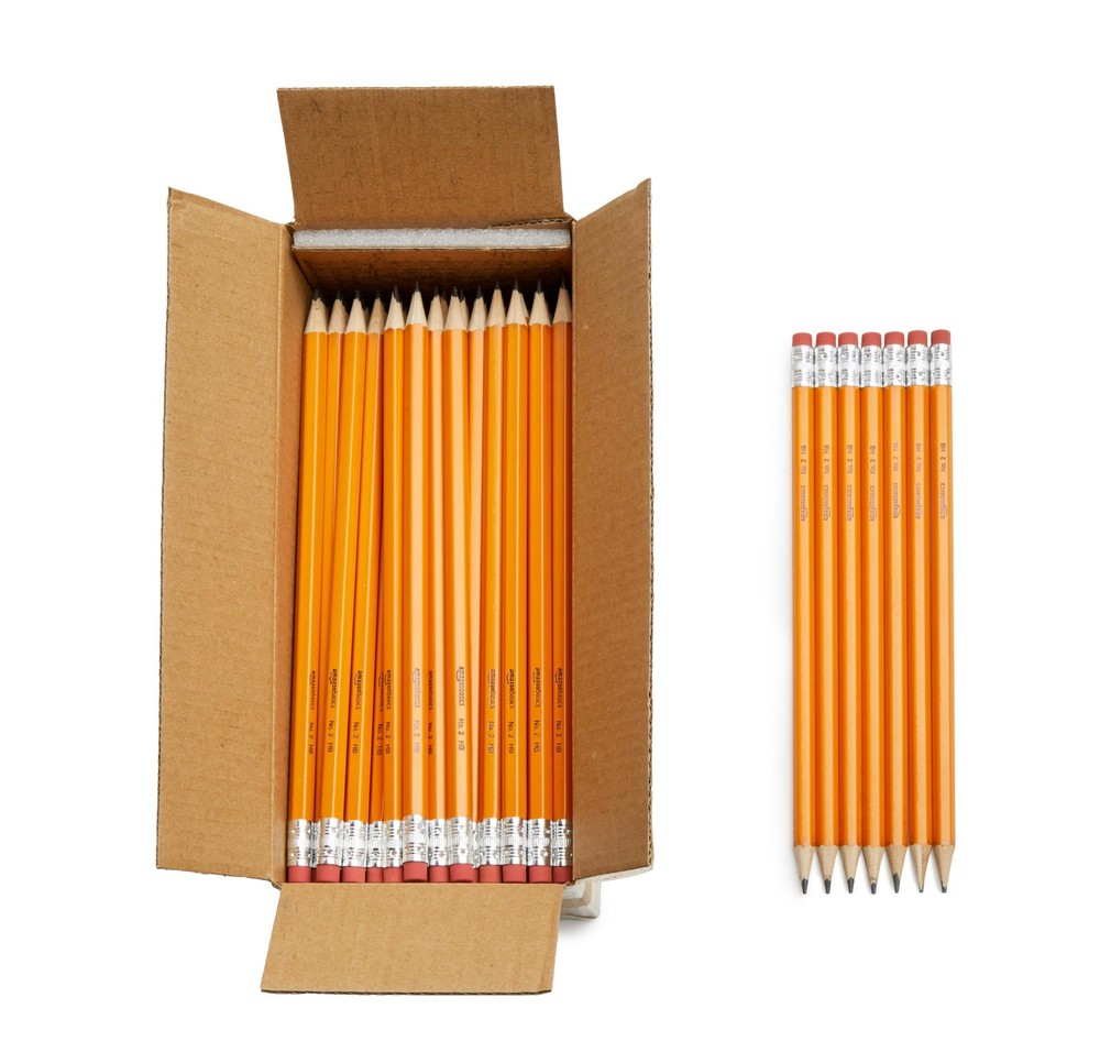 Amazon Basics Wood-Cased #2 Pencils for 1 Count (Pack of 150), Yellow