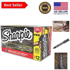 12 Pack Pro Fine Point Black Permanent Markers – Durable & Versatile Drawings