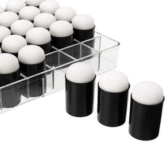 Finger Sponge Daubers with Storage Box for Painting Chalk Ink Craft 40 Pcs