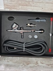 G233 Pro Set Master Gravity Airbrush Kit 2 Fluid Tips Air Hose OPEN BOX G233-set