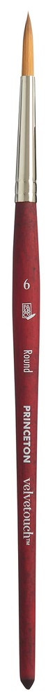 Velvetouch Series 3950 Paint Brush For Acrylic Oil And Watercolor Round 6