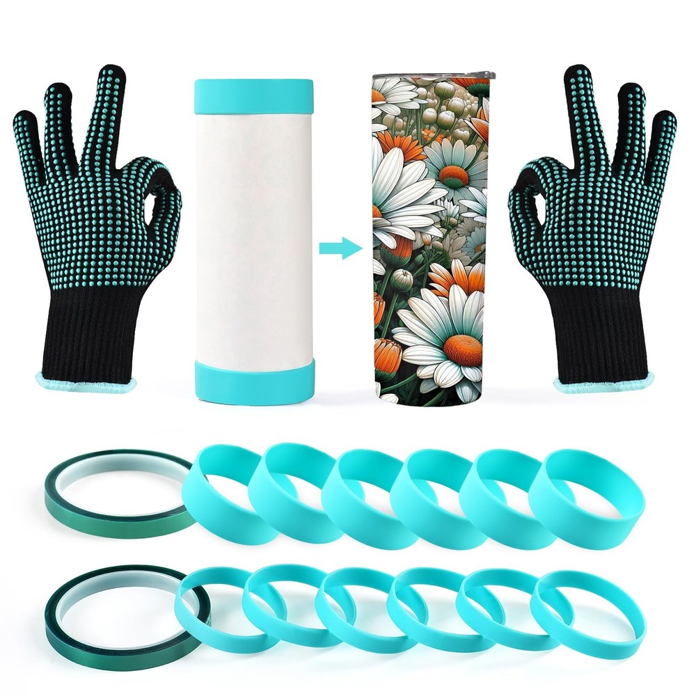 Sublimation Blanks Silicone Bands for Sublimation Tumbler Heat Resistant Glov…