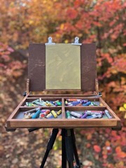 Wood Pochade Box for Pastel – 10×14” Plein Air Easel by ShrubmArt