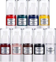 0.5 Fl Oz (Pack of 9), RED, YELLOW, BLUE, GREEN, BLACK, WHITE, LIGHT FLESH,…