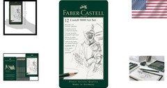 Durable Graphite Sketch Pencils – Faber-Castell 9000, Set of 12 Hardness Levels