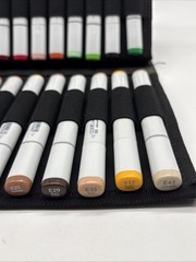 Copic Sketch Alcohol Markers Lot of 45 Dual Tip Assorted Colors Art Pen