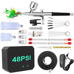 Cosvii Airbrush Kit Air Compressor 40-48Psi High Pressure Air Brush Set