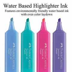 Faber Castell Pastel Highlighter Textliner Marker Pen in Assorted Colors -8 Pack