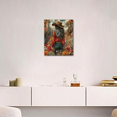 Adult Paint by Number Kit on Canvas Woman in Cowboy Hat, Flowers and Cactus DIY