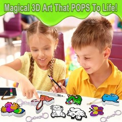 Aqua 3D Foaming Art Kit for , Paint by Number Craft with Inflatable Animals, …