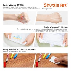 Super Washable Markers, 30 Colors Broad Line Conical Tip Markers for Kids, Ul…