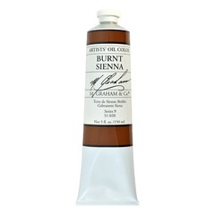 M. Graham Artist Oil Paint Burnt Sienna 5oz Tube Kitchen
