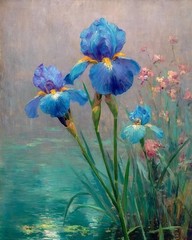 Mosaflare Paint by Numbers for Adults Beginner, Iris 16×20 inches, PB272-A-1
