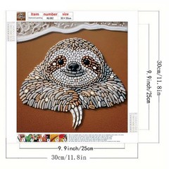 GEMFAMILY Special Shaped Diamond Art Painting Kits for Adults, Sloth HL082